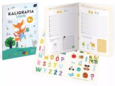 KOLOROWANKA A4/16K Z NAKLEJKAMI KALIGRAFIA