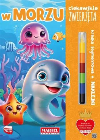 KOLOROWANKA Z KREDKĄ I NAKLEJKAMI. CIEKAWSKIE ZWIE