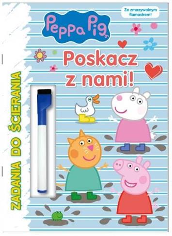 Poskacz z nami. Zadania do ścierania. Świnka Peppa