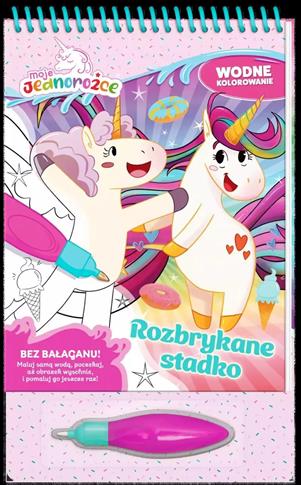 Rozbrykane stadko. Moje Jednorożce. Wodne kolorowa