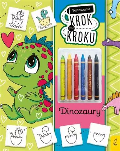 RYSOWANIE KROK PO KROKU Z KREDKAMI. DINOZAURY