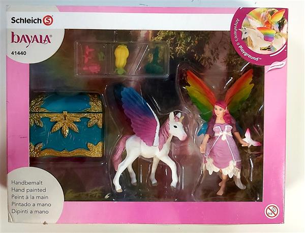 SCHLEICH TĘCZOWY ELF LIS Z JEDNOROŻCEM