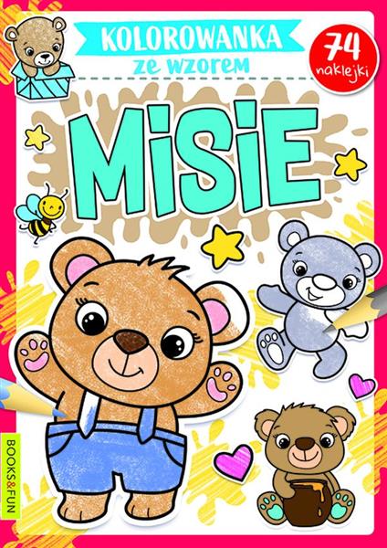 MISIE. KOLOROWANKA ZE WZOREM