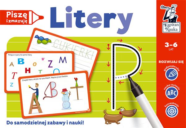 LITERY. PISZĘ I ZMAZUJĘ. KAPITAN NAUKA WYD. 3