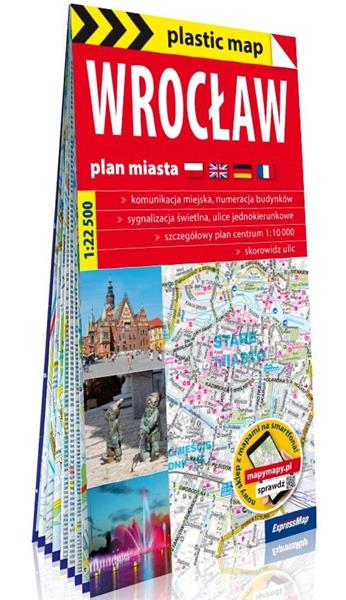PLASTIC MAP WROCŁAW 1:22 500 PLAN MIASTA W.2020