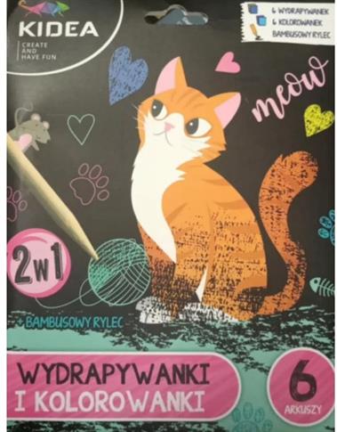 KOTKI. WYDRAPYWANKI I KOLOROWANKI KIDEA