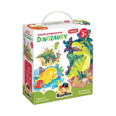CZUCZU. PUZZLE PROGRESYWNE 71 ELEMENTÓW. DINOZAURY