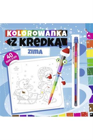 KOLOROWANKA Z KREDKĄ ZIMA BR