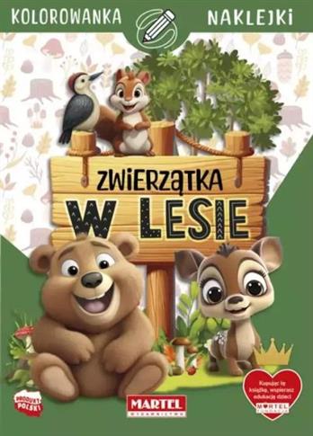 Kolorowanka z naklejkami. Zwierzątka w lesie