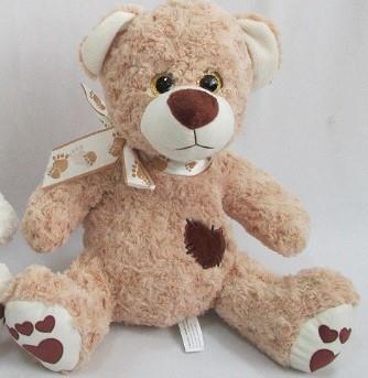 MASKOTKA MIŚ KOKARDA SERCE 30CM
