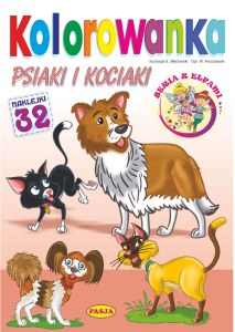 Psiaki i kociaki. Kolorowanka. Seria z elfami