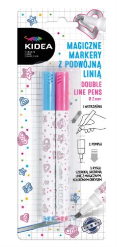 MAGICZNY MARKER Z PODWÓJNĄ LINIĄ 2 SZT. KIDEA