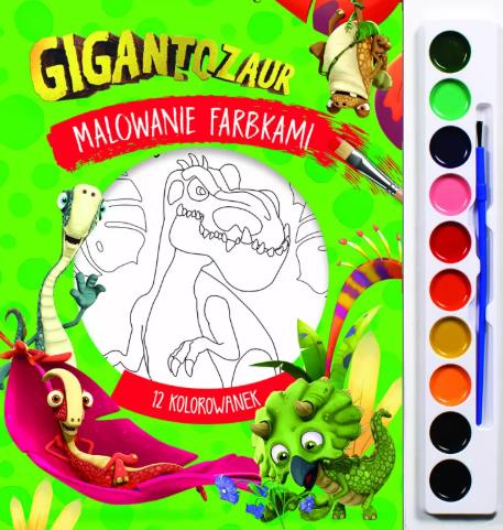 MALOWANIE FARBKAMI. GIGANTOZAUR