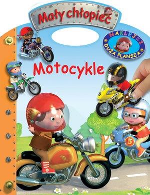 MAŁY CHŁOPIEC. MOTOCYKLE NAKLEJKI DUŻA PLANSZA