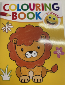 Colouring book stickers