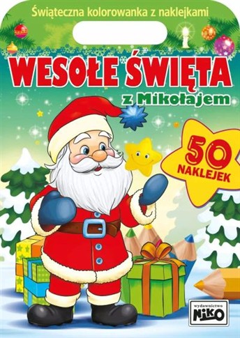 Niko Kolorowanka 50 naklejek Wesołe święta z mikoł