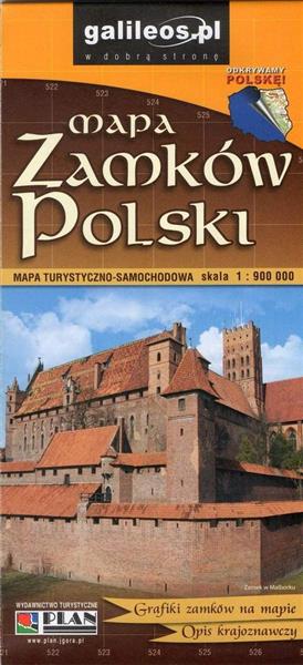 MAPA ZAMKÓW POLSKI. MAPA TURYSTYCZNO-SAMOCHODOWA 1