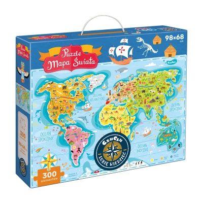 Puzzle 300 elementów. CzuCzu. Mapa Świata