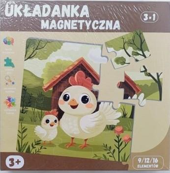 UKŁADANKA MAGNETYCZNA +3 QBI ZWIERZĘTA NA FARMIĘ 3