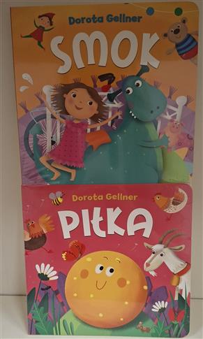 ZESTAW DWÓCH KSIĄŻECZEK SMOK I PIŁKA