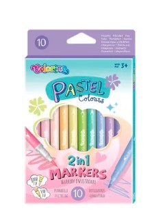 Patio Flamastry dwustronne Pastel 10 szt.