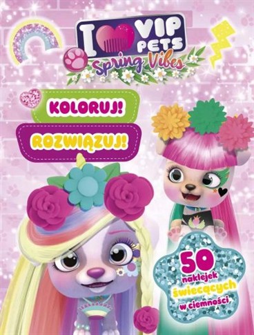 KOLORUJ! ROZWIĄZUJ! 50 NAKLEJEK ŚWIECĄCYCH W CIEMN