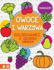 KOLOROWANKI Z GRUBYM OBRYSEM. A4 WARZYWA I OWOCE 9