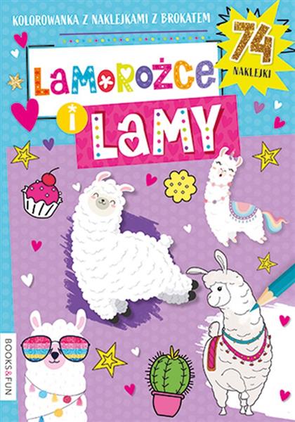 KOLOROWANKA Z NAKLEJKAMI Z BROKATEM. LAMOROŻCE I L