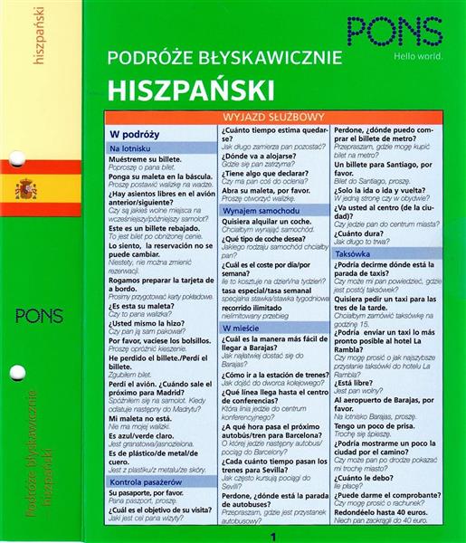 PODRÓŻE BŁYSKAWICZNIE. HISZPAŃSKI