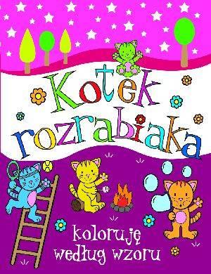 KOTEK ROZRABIAKA. KOLORUJĘ WEDŁUG WZORU
