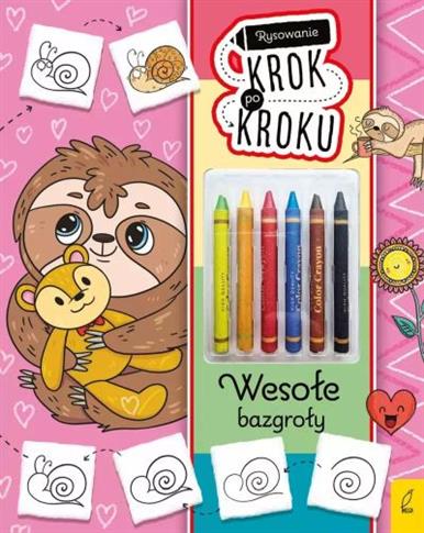 RYSOWANIE KROK PO KROKU Z KREDKAMI. WESOŁE BAZGROŁ