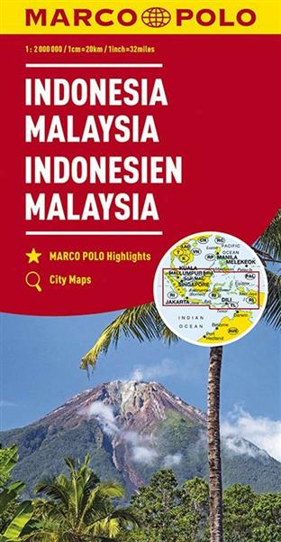 MALEZJA. INDONEZJA. MAPA SAMOCHODOWA, 1:2 000 000