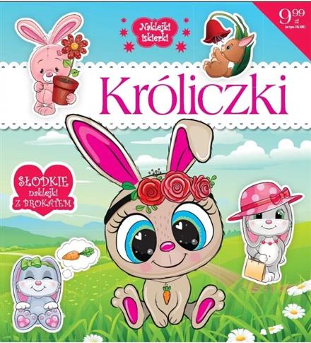 Naklejki iskierki. Króliczki (48 naklejek z brokat