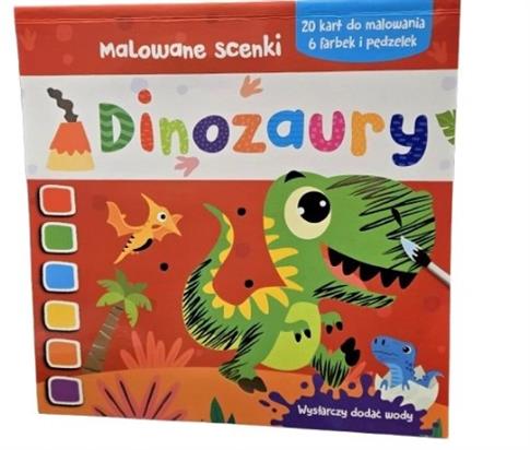 MALOWANE SCENKI Kolorowanka wodna + farbki + pędze