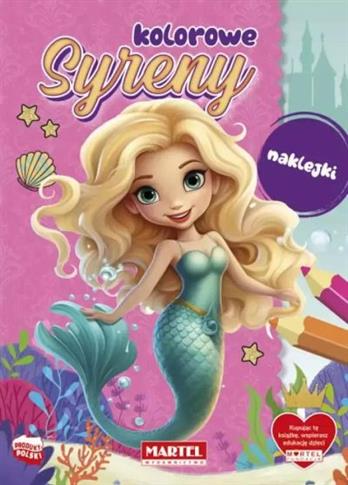KOLOROWANKA Z NAKLEJKAMI. KOLOROWE SYRENY