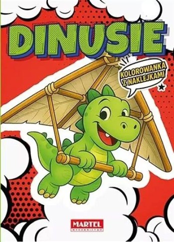 KOLOROWANKA KOMIKSOWA DINUSIE Z NAKLEJKAMI