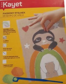 PIASKOWY RYSUNEK LENIWIEC ZESTAW KREATYWNY