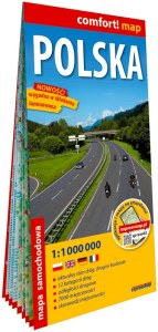 Polska laminowana mapa samochodowa 1:1 000 000