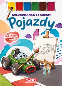 Pojazdy. Kolorowanka z farbami