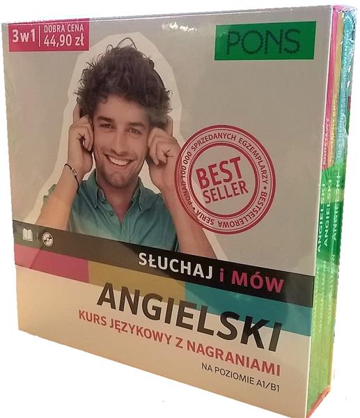 SŁUCHAJ I MÓW. ANGIELSKI KURS JĘZYKOWY, 3 W 1
