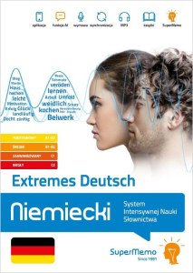Extremes Deutsch. Niemiecki. System Intensywnej Nauki Słownictwa. Poziom podstawowy A1-A2, średni B1-B2, zaawansowany  C1 i biegły C2