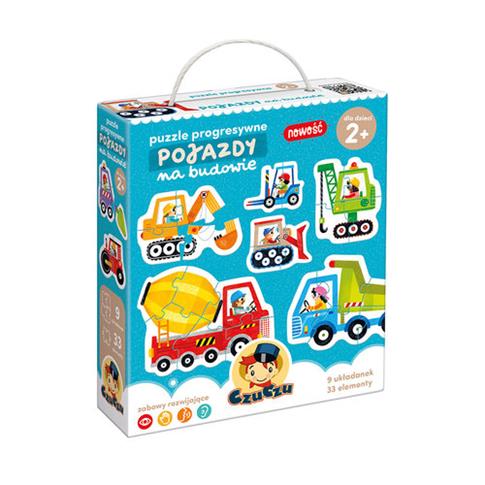 CZUCZU. PUZZLE PROGRESYWNE. POJAZDY NA BUDOWIE
