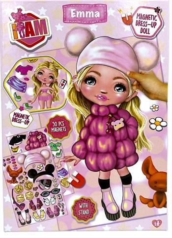 I AM EMMA LALKA + MAGNETYCZNE UBRANKA 50 ELEMENTÓW