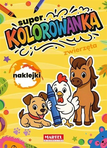 SUPER KOLOROWANKA ZWIERZĘTA Z NAKLEJKAMI