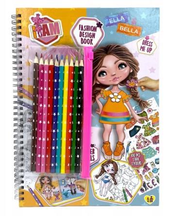 I AM FASHION DESIGN BOOK ELLA & BELLA SZKICOWNIK