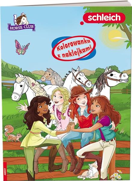 SCHLEICH HORSE CLUB. KOLOROWANKA Z NAKLEJKAMI