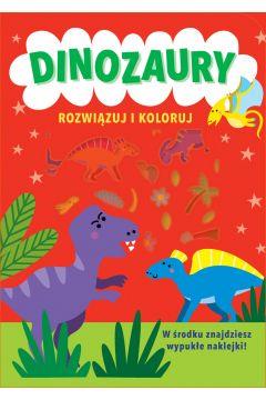 Rozwiązuj i koloruj. Dinozaury