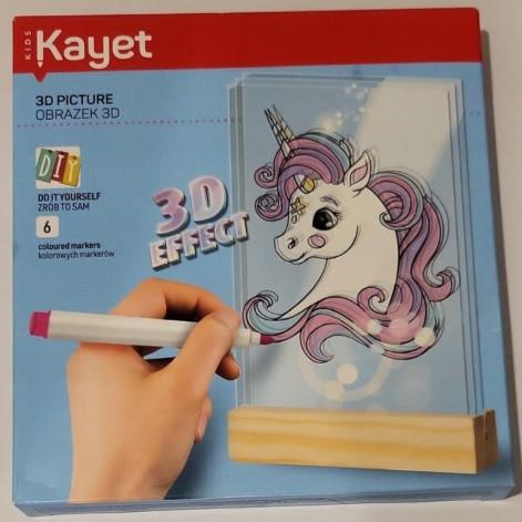 KAYET, ZRÓB TO SAM, OBRAZEK 3D, 6 KOLOROWYCH MARKE