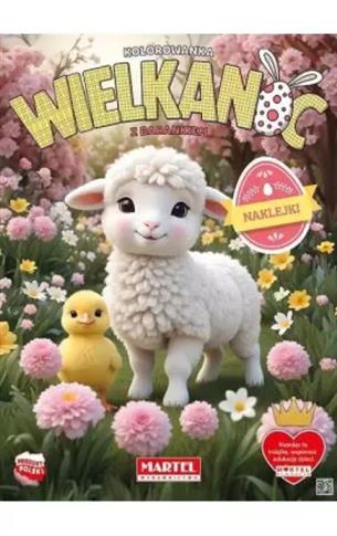 KOLOROWANKA Z NAKLEJKAMI. WIELKANOC Z BARANKIEM