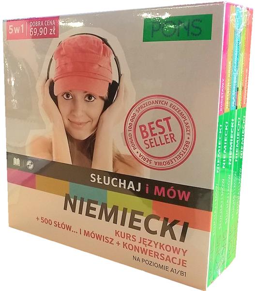 SŁUCHAJ I MÓW. NIEMIECKI KURS JĘZYKOWY, 5 W 1